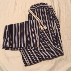 Striped linen pants